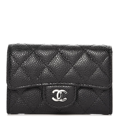 Chanel Caviar Quilted Flap Card Holder Black 1 of 8