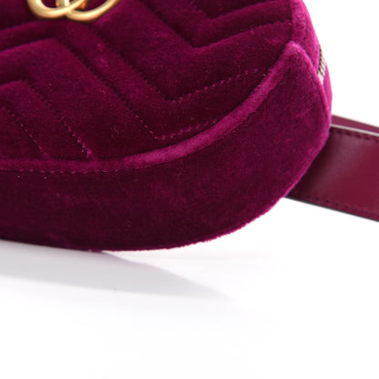 Gucci Velvet Matelasse GG Marmont Belt Bag 75 30 Fuchsia Violet Cyclamen 9 of 9