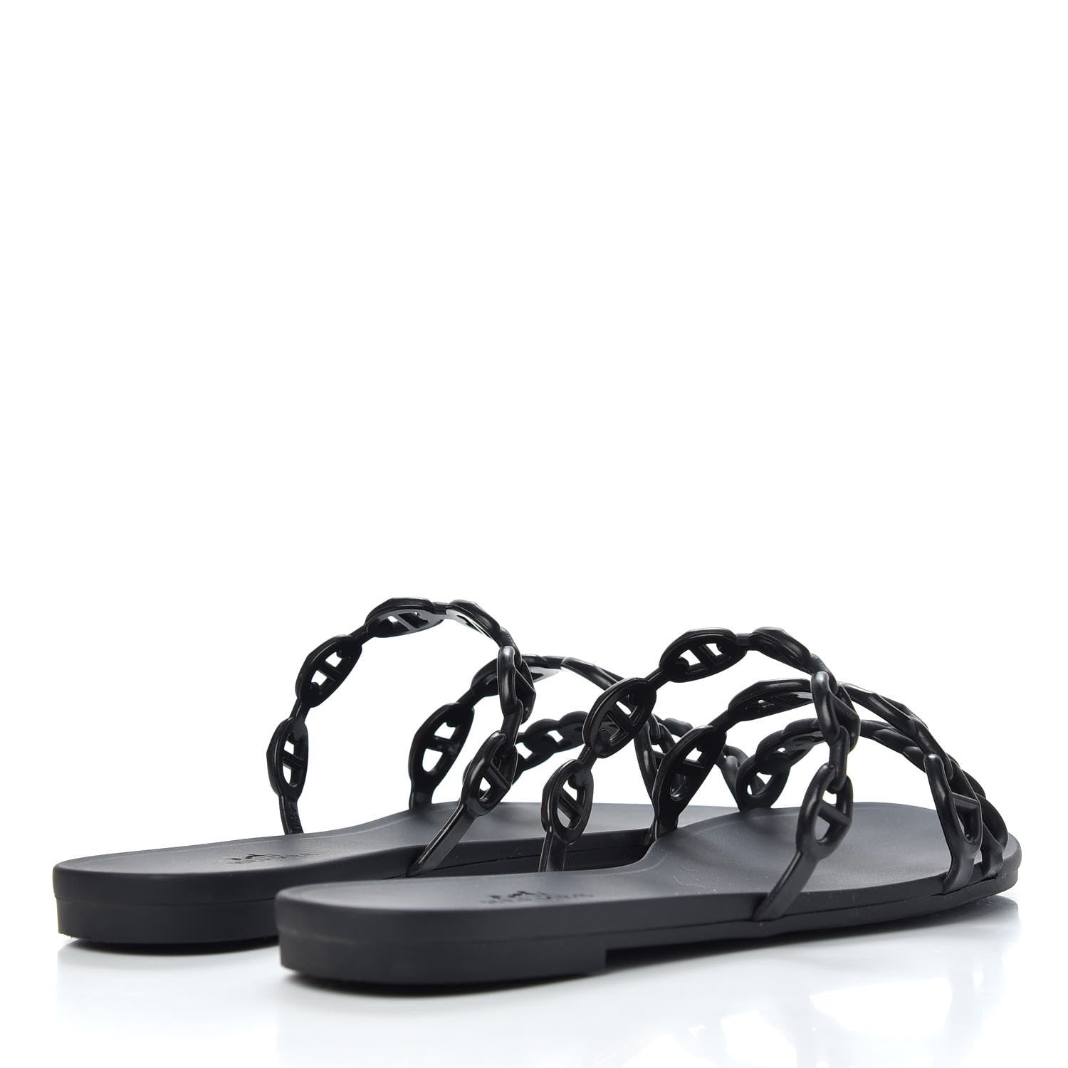 Hermes Rubber Chaine d'Ancre Rivage Sandals 35 Black 4 of 10