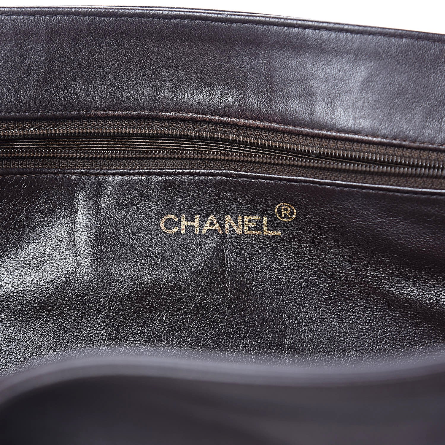 Chanel Lambskin CC Tote Dark Brown 13 of 15