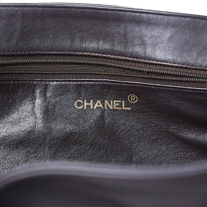 Chanel Lambskin CC Tote Dark Brown 13 of 15