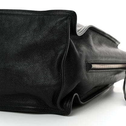 Prada Glace Calfskin Etiquette Shopping Bag Black Astrale 10 of 12