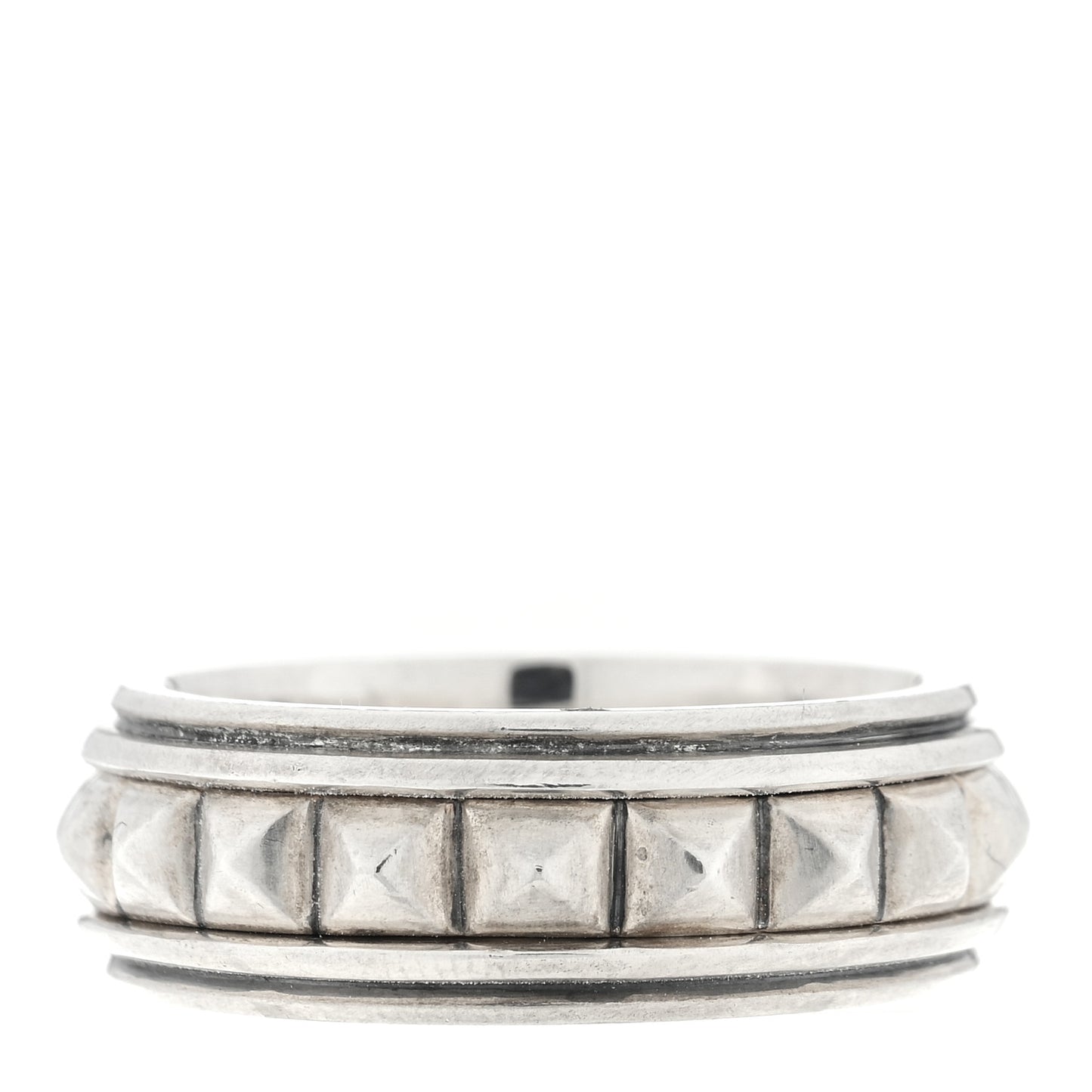 Sterling Silver 8mm Pyramid Band Ring 59 8.75