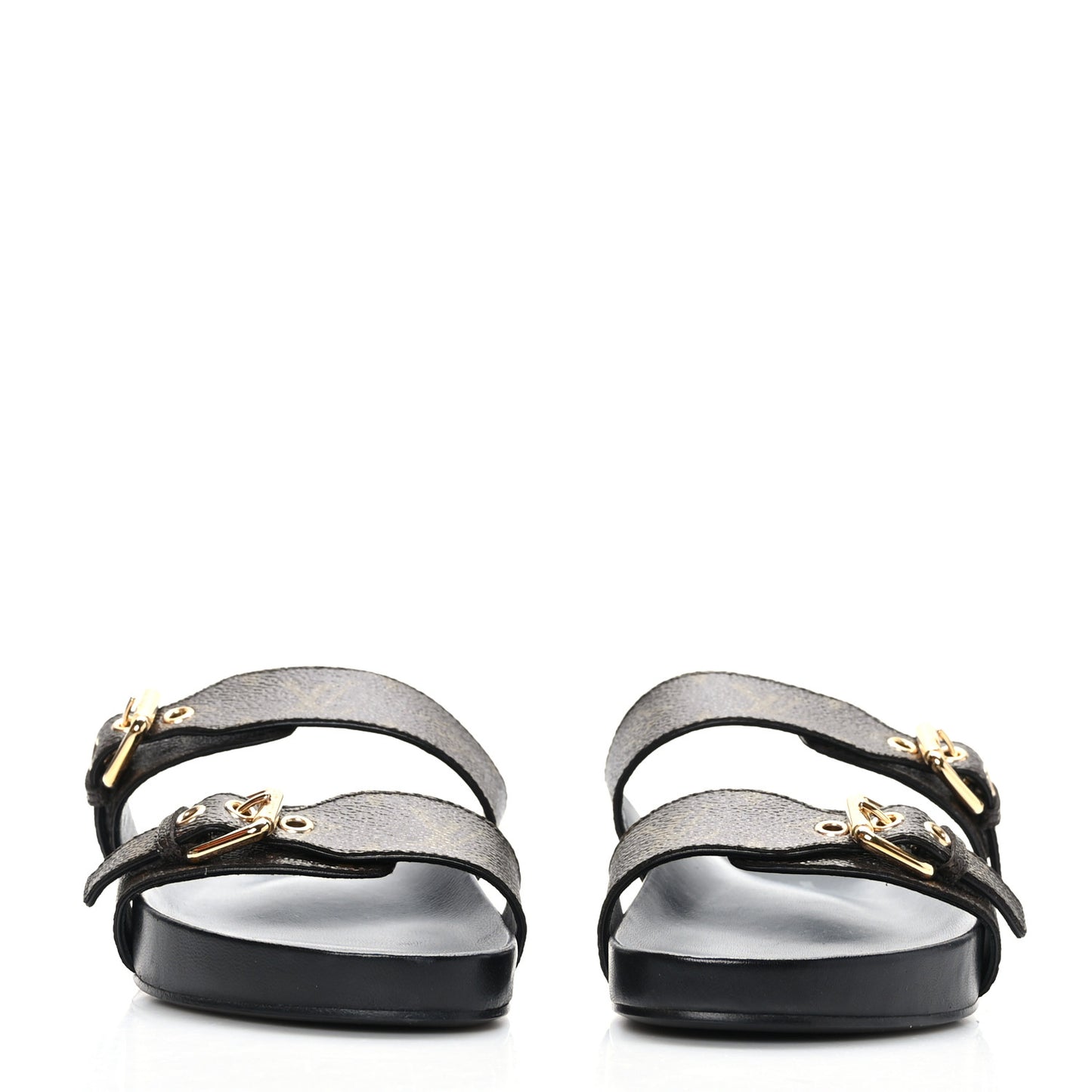 Monogram Bom Dia Mule Sandals 38 Black