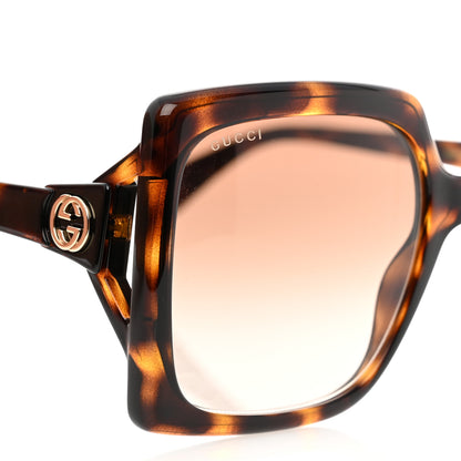 Gucci Acetate Square Frame Sunglasses GG0876S Tortoise 7 of 8