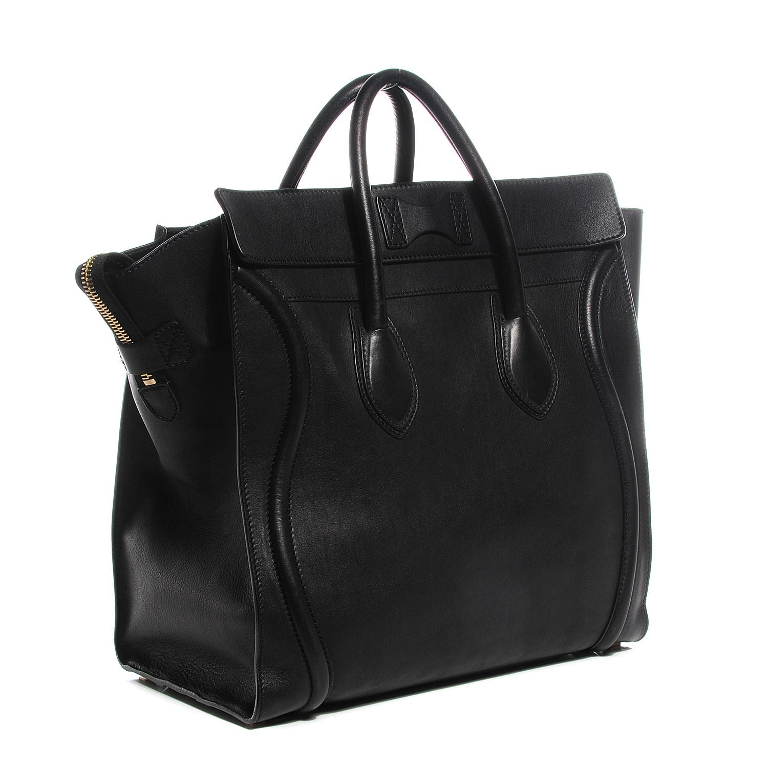 Celine Smooth Calfskin Medium Luggage Black 3 of 7