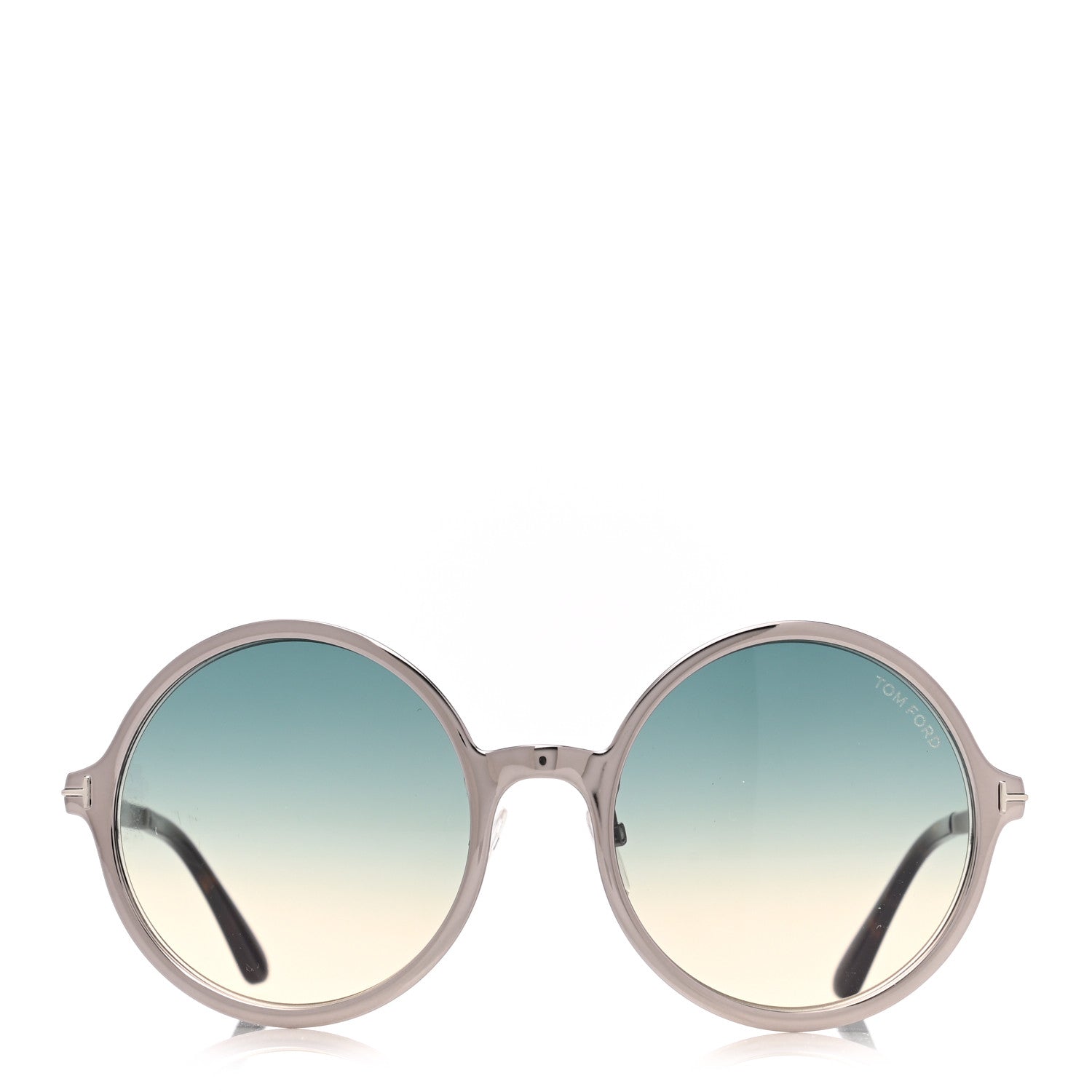 Tom Ford Round Ava 02 Sunglasses TF572 Silver 2 of 9