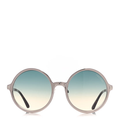 Tom Ford Round Ava 02 Sunglasses TF572 Silver 2 of 9