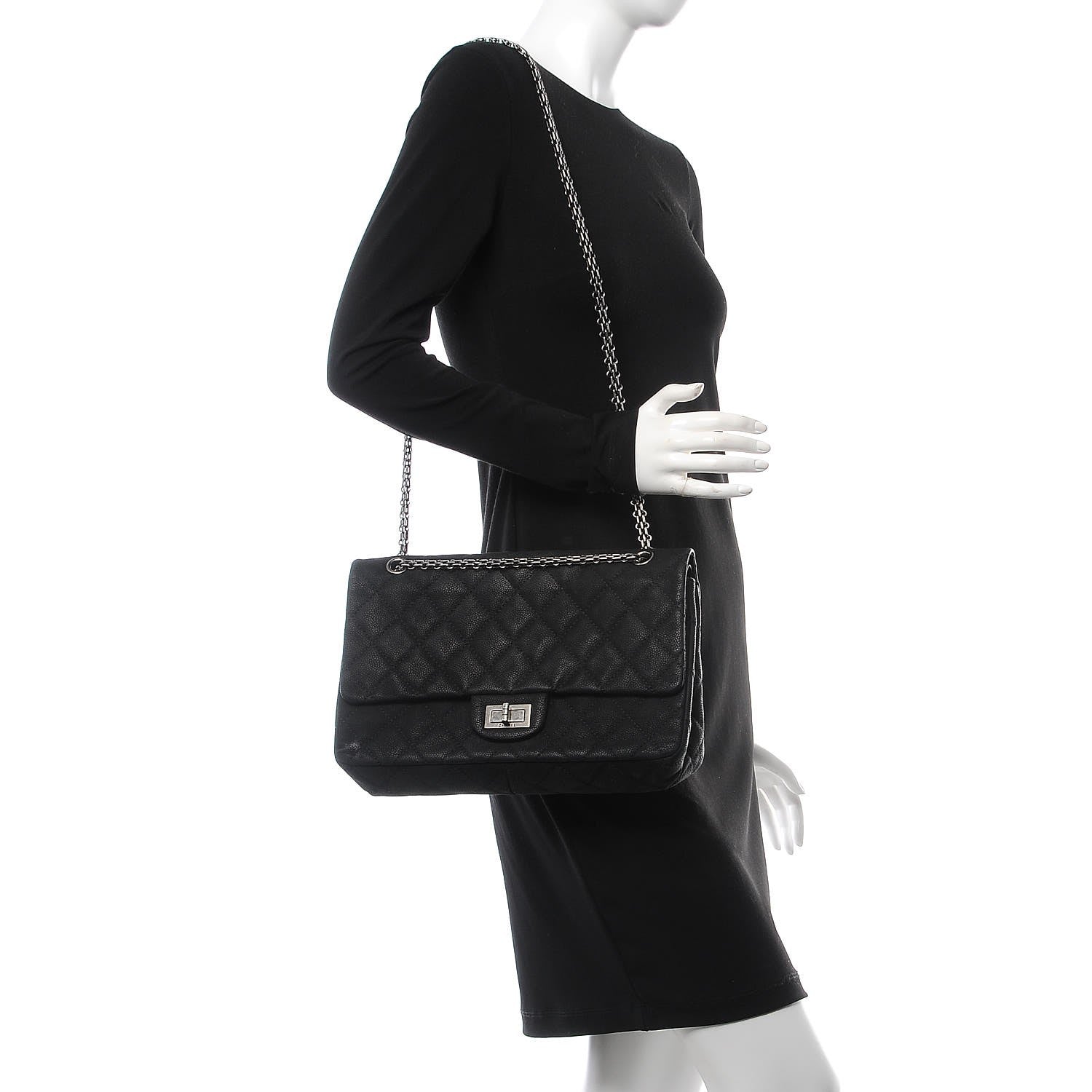 Chanel Iridescent Caviar Quilted 2.55 Reissue 227 Flap Black 2 of 12