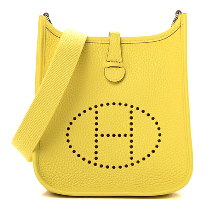 Hermes Taurillon Clemence Evelyne TPM Lime 1 of 11