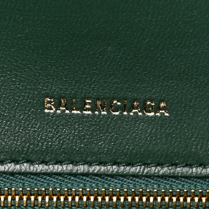 Balenciaga Shiny Calfskin Crocodile Embossed Small Hourglass Top Handle Bag Forest Green 6 of 9