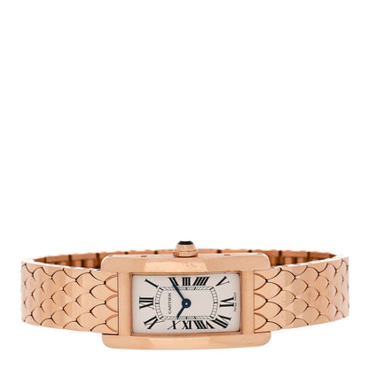Cartier 18K Pink Gold 19mm Tank Americaine Quartz Watch 2 of 4