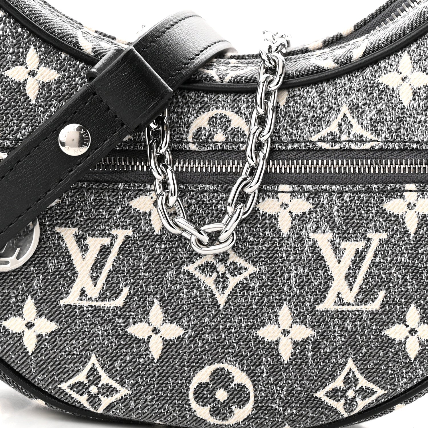 Louis Vuitton Monogram Jacquard Denim Loop Black 7 of 10