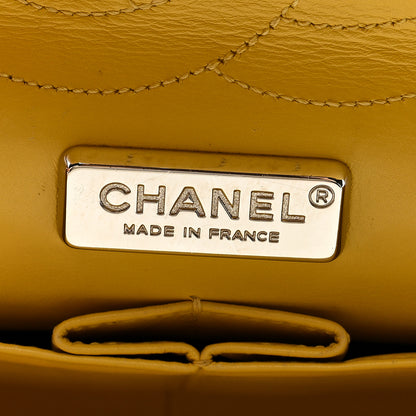Chanel Snakeskin Jumbo Double Flap Yellow 6 of 18