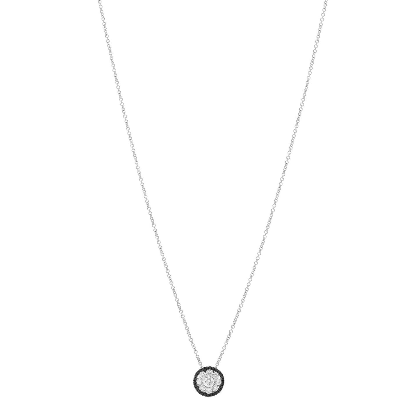 18K White Gold Diamond Pendant Necklace