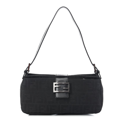 Fendi Nylon Zucca Baguette Black 1 of 8
