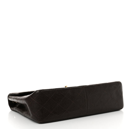 Chanel Caviar Quilted Jumbo Single Flap Brown 4 of 18