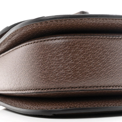 Gucci Monogram Jumbo GG Textured Dollar Calfskin Web Mini Bamboo 1947 Top Handle Bag Camel Ebony New Acero 8 of 10