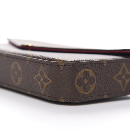 Louis Vuitton Monogram Pochette Felicie Chain Wallet Fuchsia 7 of 9