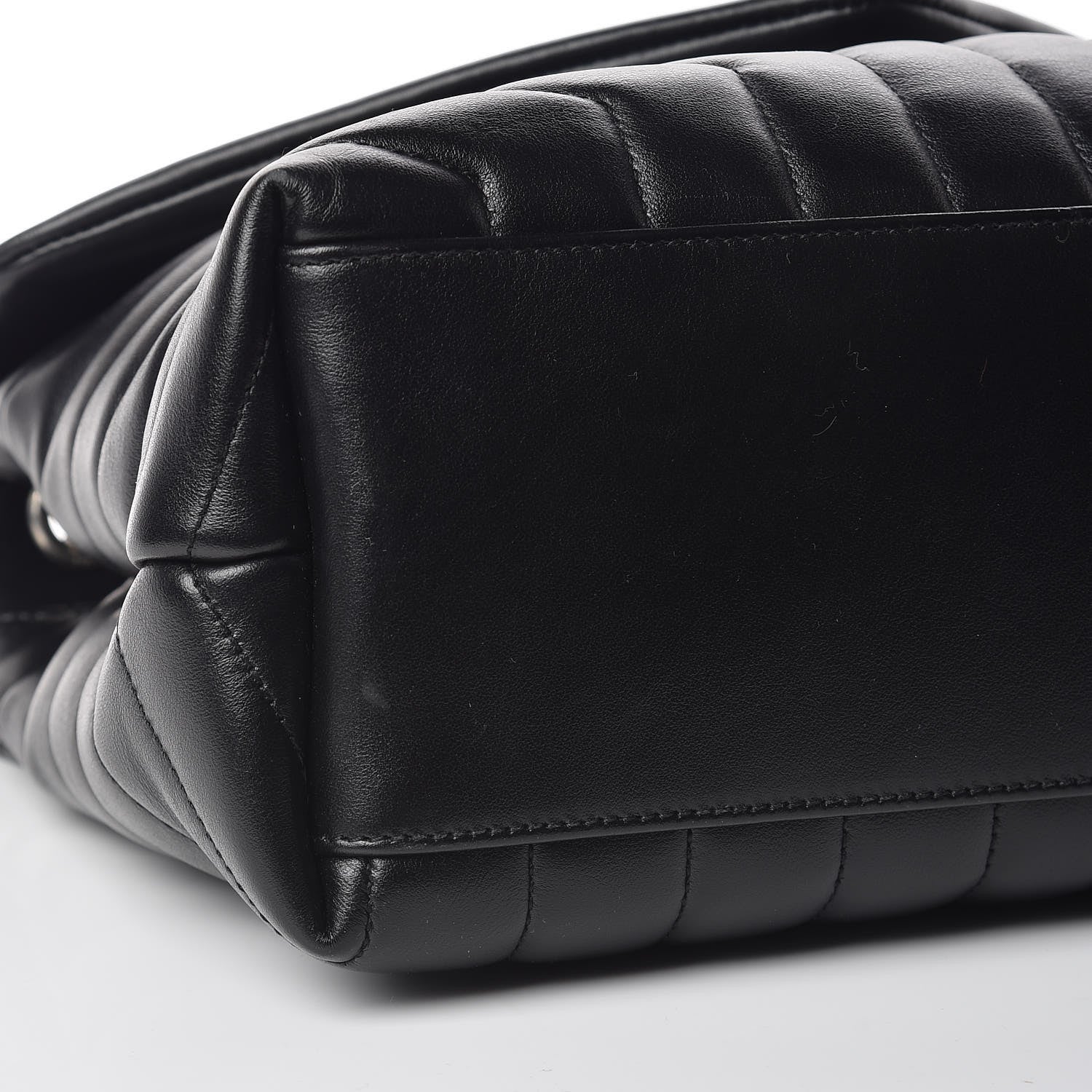 Saint Laurent Calfskin Y Quilted Monogram Medium Loulou Chain Satchel Black 9 of 12
