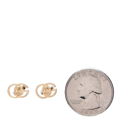 Gucci 18K Yellow Gold GG Tissue Stud Earrings 2 of 5