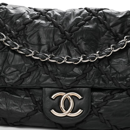 Chanel Calfskin Ultra Stitch Oversize Flap Black 9 of 12