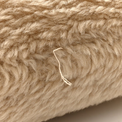 Saint Laurent Shearling Lambskin Quilted Sade Puffer Envelope Clutch Natural Beige 11 of 11