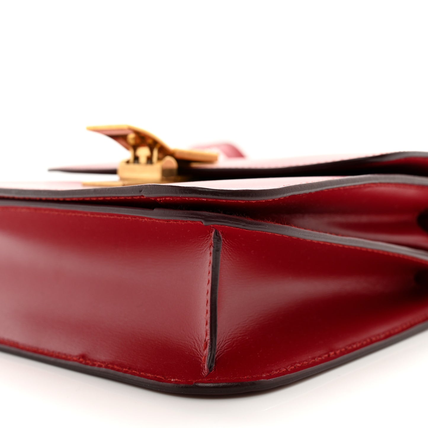 Box Calfskin Teen Classic Box Flap Bag Red