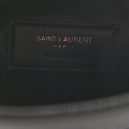 Saint Laurent Grain De Poudre West Hollywood Monogram Fold Over Clutch Black 6 of 6
