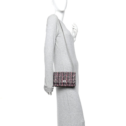 Chanel Tweed Quilted Reissue Wallet On Chain WOC Pink Multicolor 2 of 11