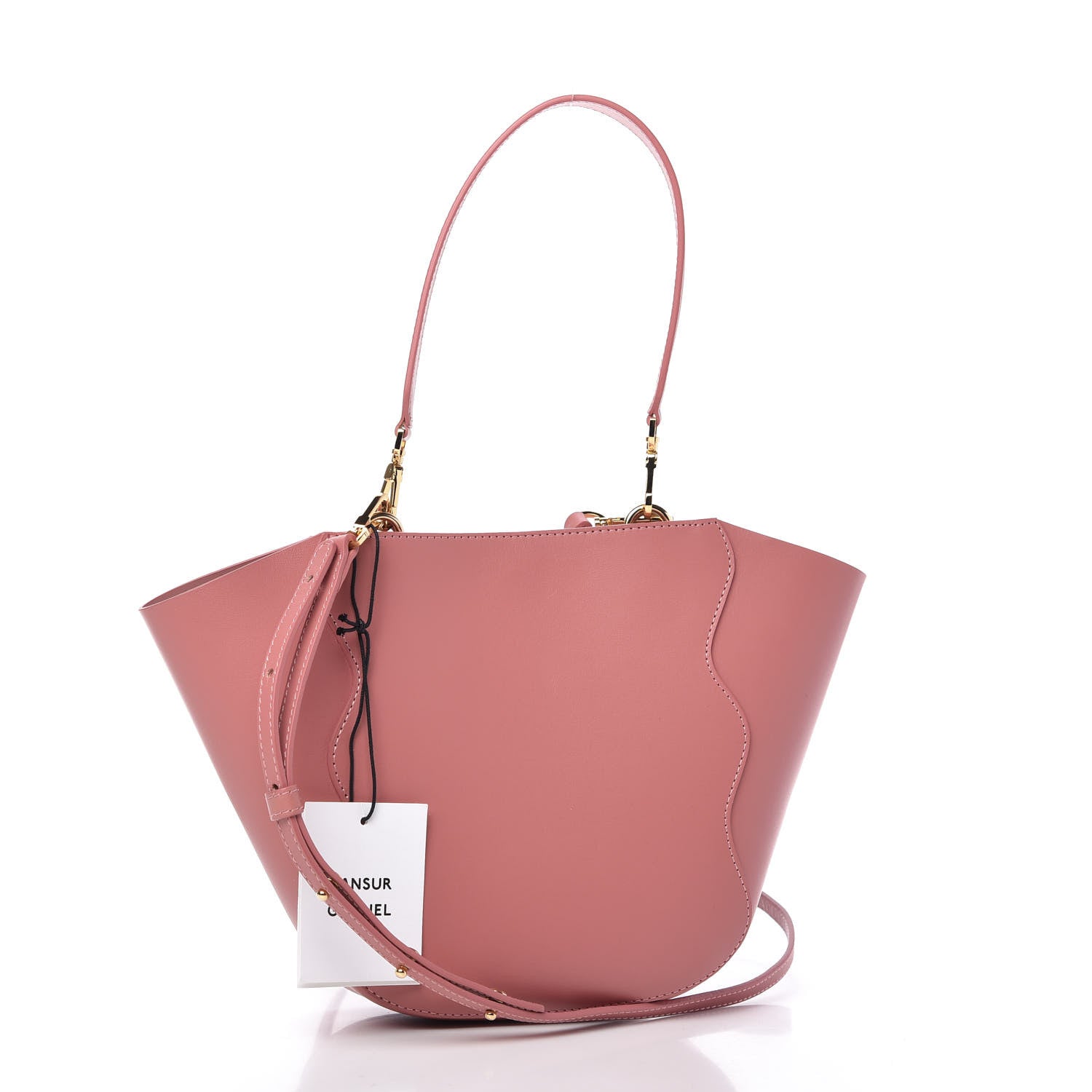Mansur Gavriel Calfskin Mini Ocean Tote Blush 3 of 8