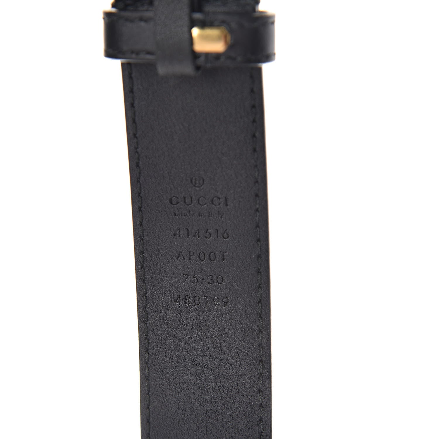 Gucci Calfskin Double G 30mm Belt 75 30 Black 6 of 6