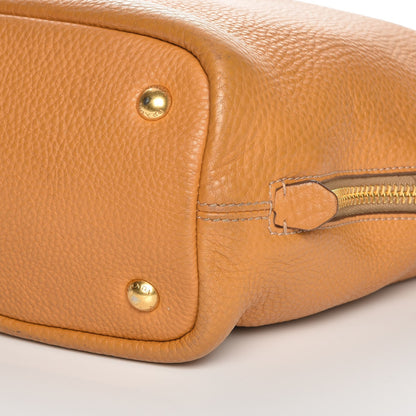Prada Vitello Daino Side Zip Shopping Tote Caramel 14 of 14