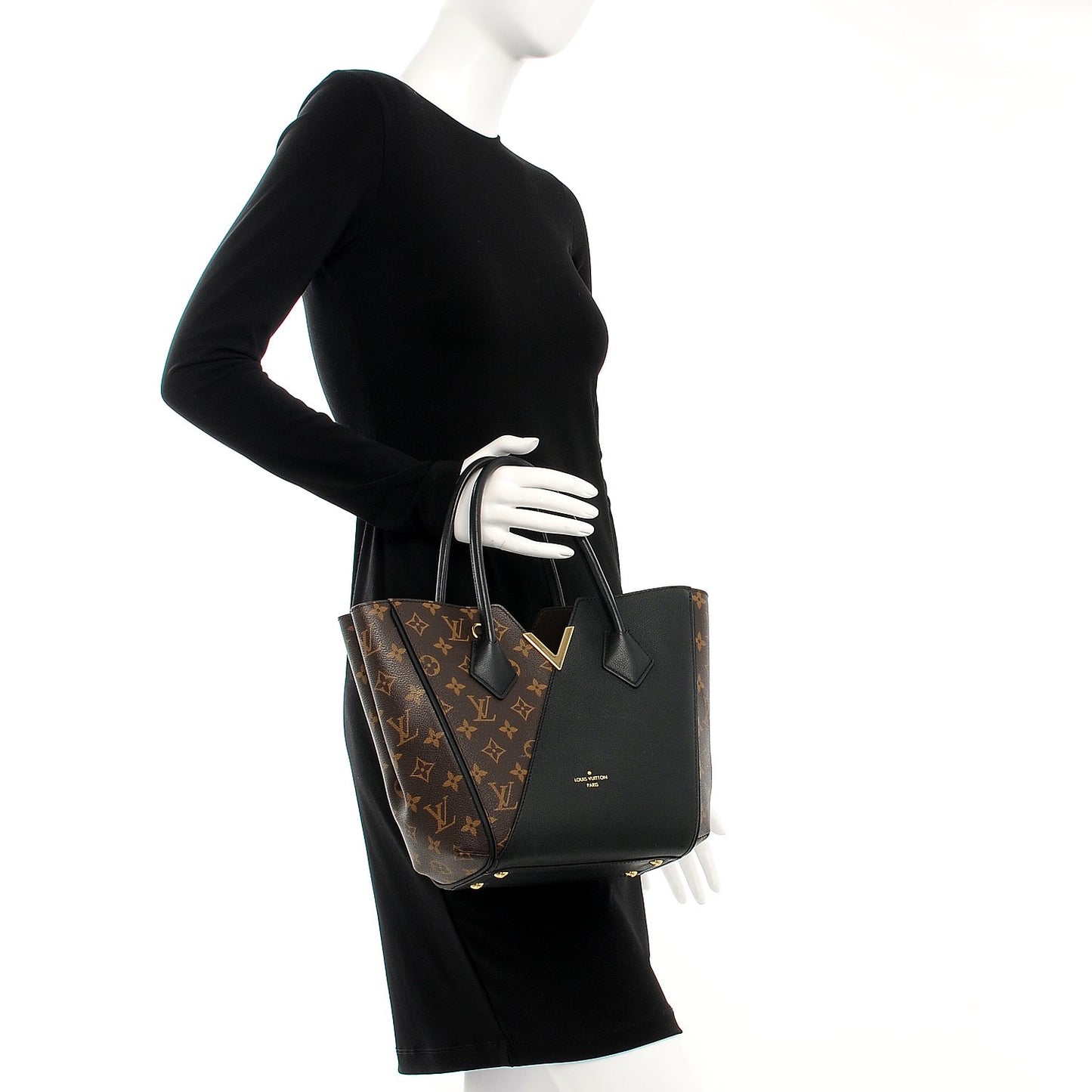Calfskin Monogram Kimono Tote PM Black
