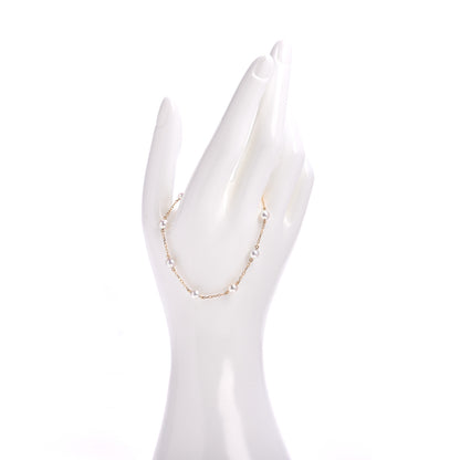 Mikimoto 18K Yellow Gold Akoya Pearl 5mm Station Bracelet 2 of 4
