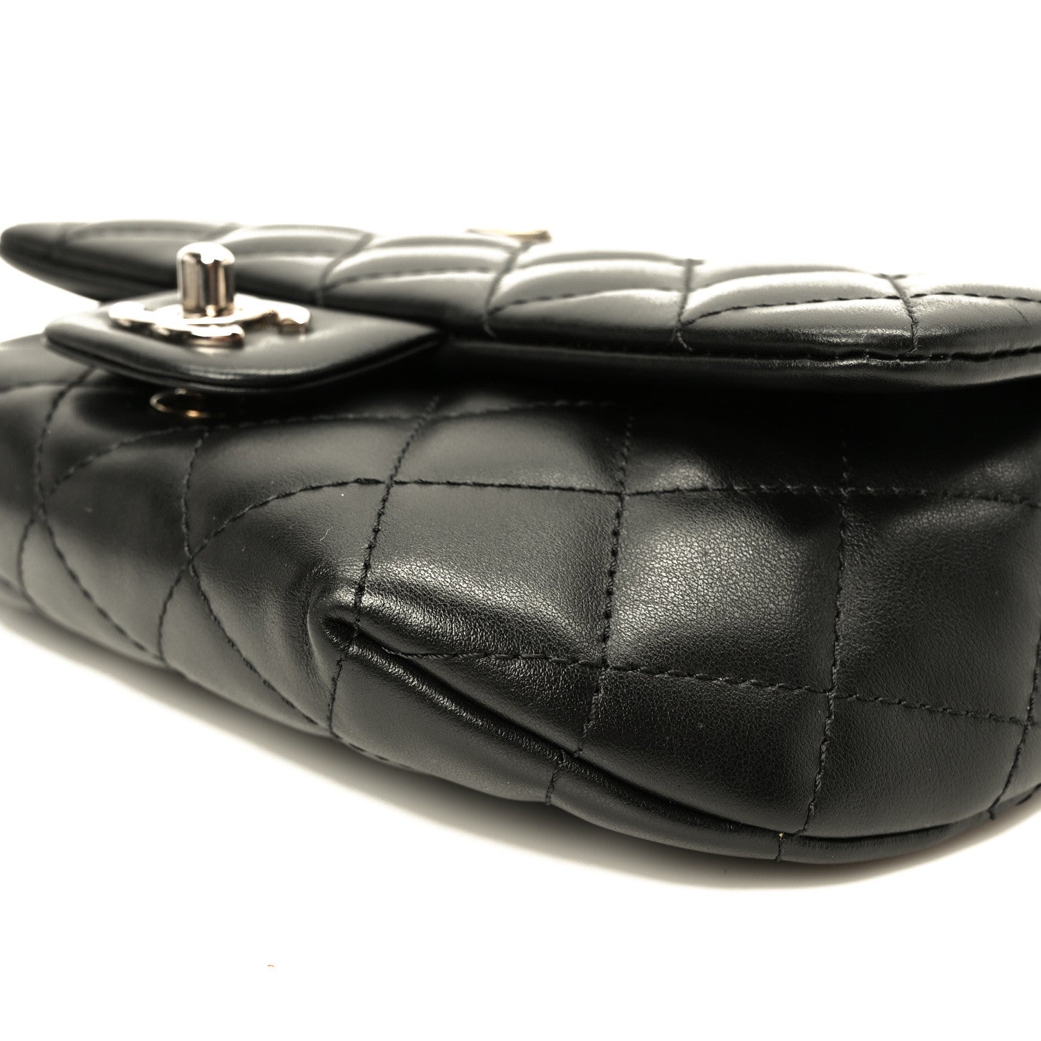 Chanel Calfskin Quilted CC Uniform Flap Belt Bag Black 10 of 10
