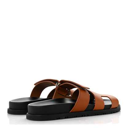 Hermes Epsom Womens Chypre Sandals 37 Natural 4 of 9