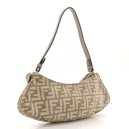 Fendi Chenille Vitello King Plexiglass FF O'Lock Swing Tortora Nuvola 3 of 10
