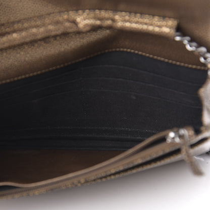 Chanel Metallic Caviar Timeless CC Wallet On Chain WOC Bronze 5 of 11