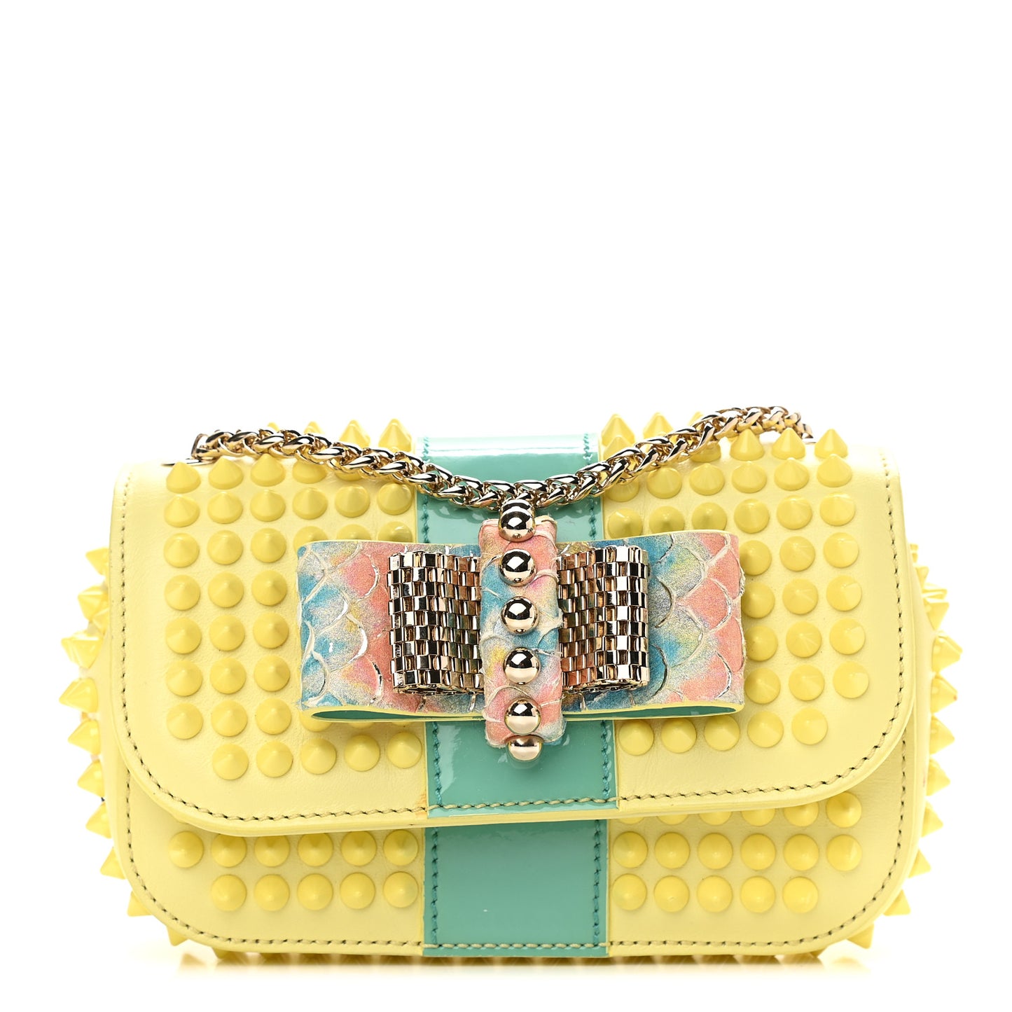 Calfskin Spikes Mini Sweety Charity Crossbody Bag