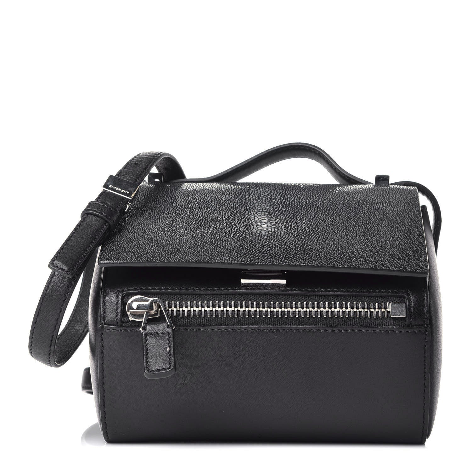 Givenchy Stingray Calfskin Mini Pandora Box Crossbody Black 1 of 8