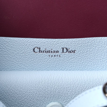 Christian Dior Supple Grained Calfskin Medium Open Bar Tote Light Blue 6 of 14