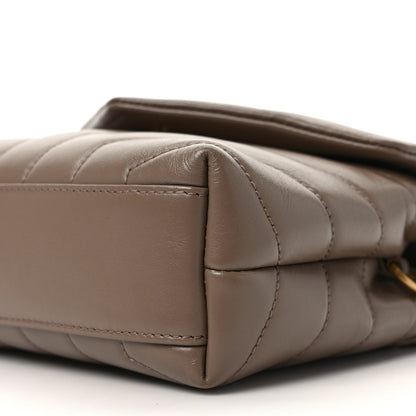 Saint Laurent Calfskin Y Quilted Monogram Toy Loulou Crossbody Bag Taupe 9 of 9