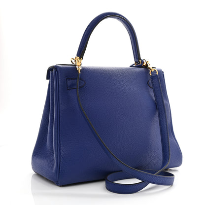 Hermes Togo Kelly Retourne 28 Bleu Electrique 3 of 12