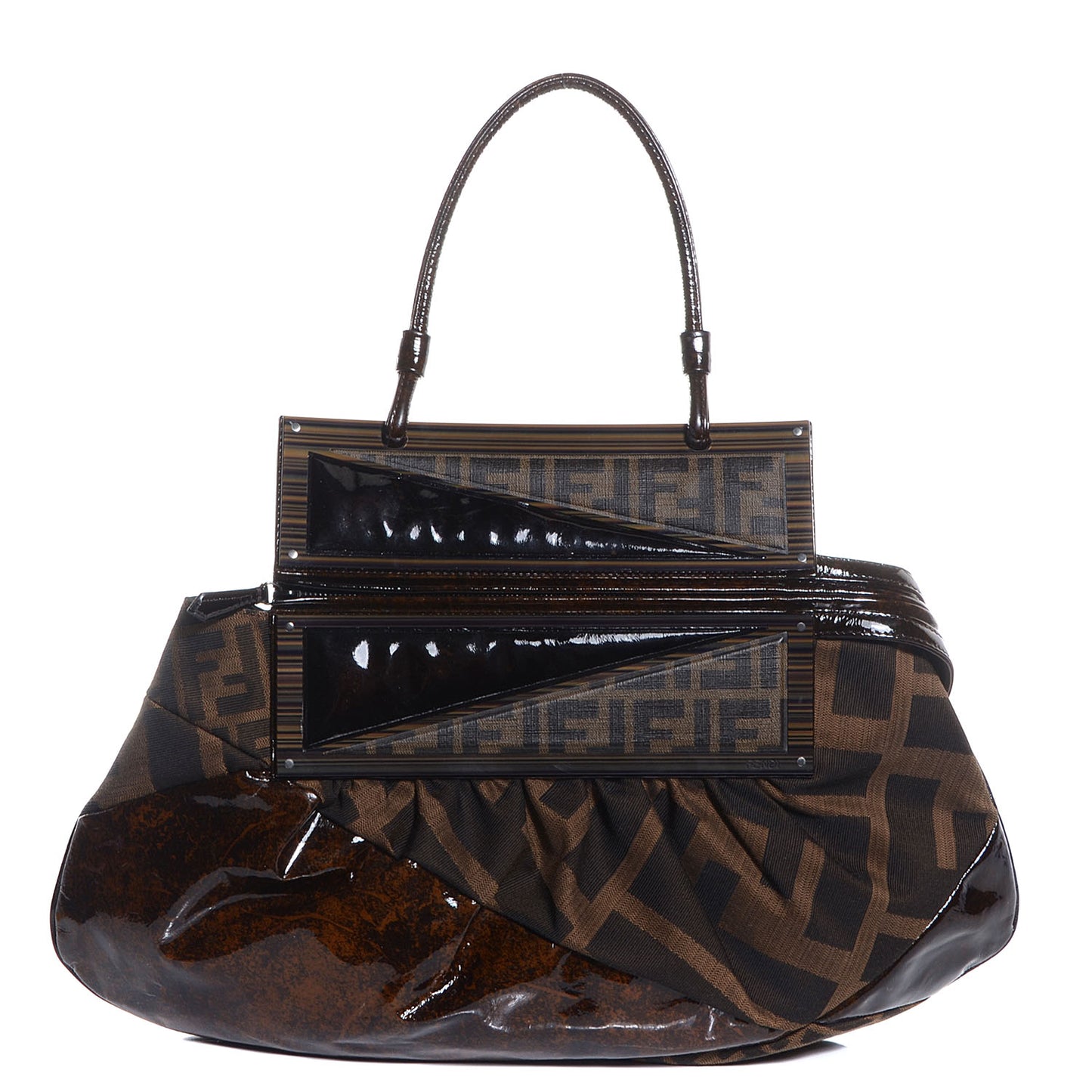 Zucca Spalmati Patent To You Convertible Clutch Tobacco