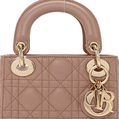 Christian Dior Lambskin Cannage Mini Lady Dior Fard 7 of 9