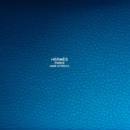 Hermes Taurillon Clemence Picotin Lock 18 PM Bleu Frida 10 of 11