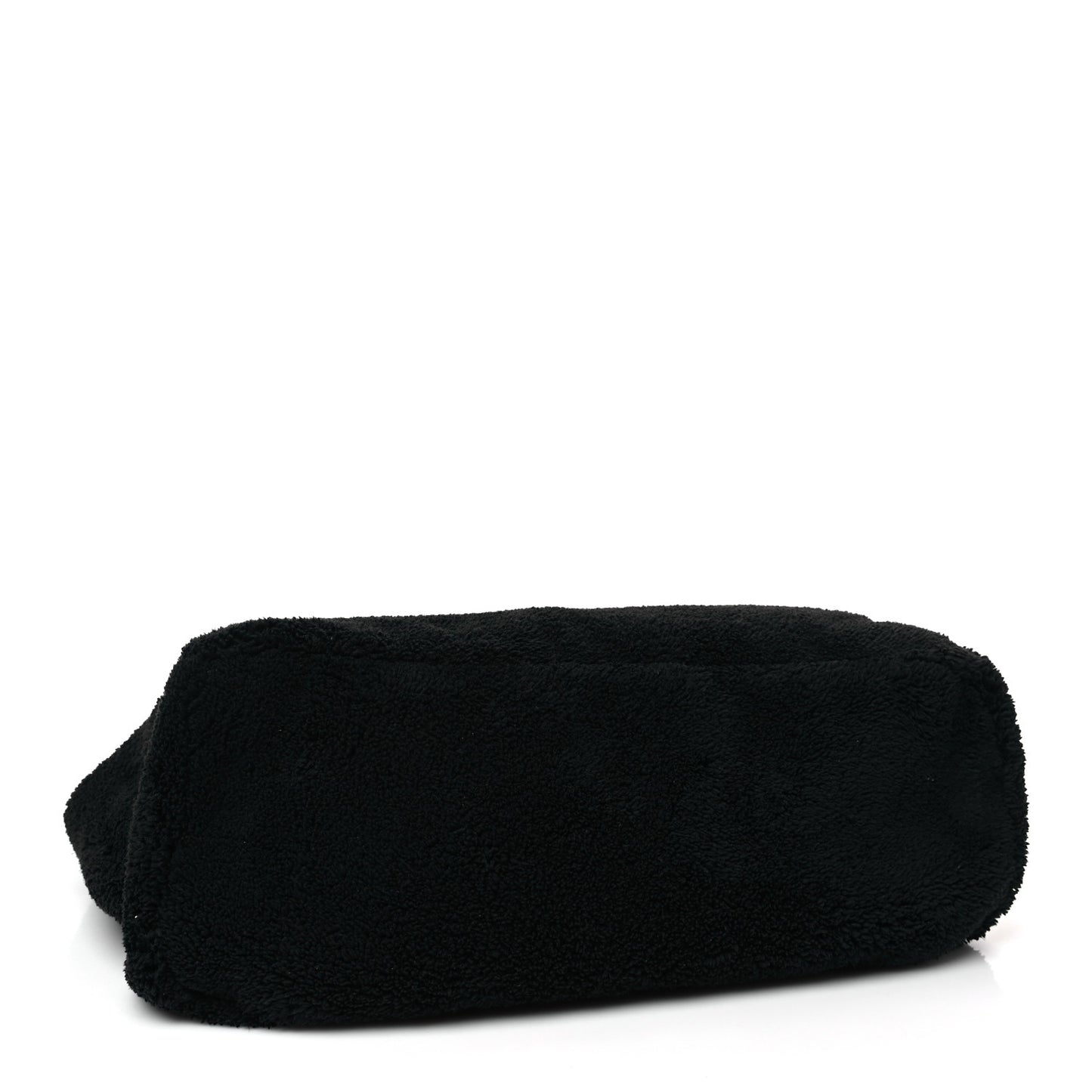 Terry Cloth Tote Bag Black White