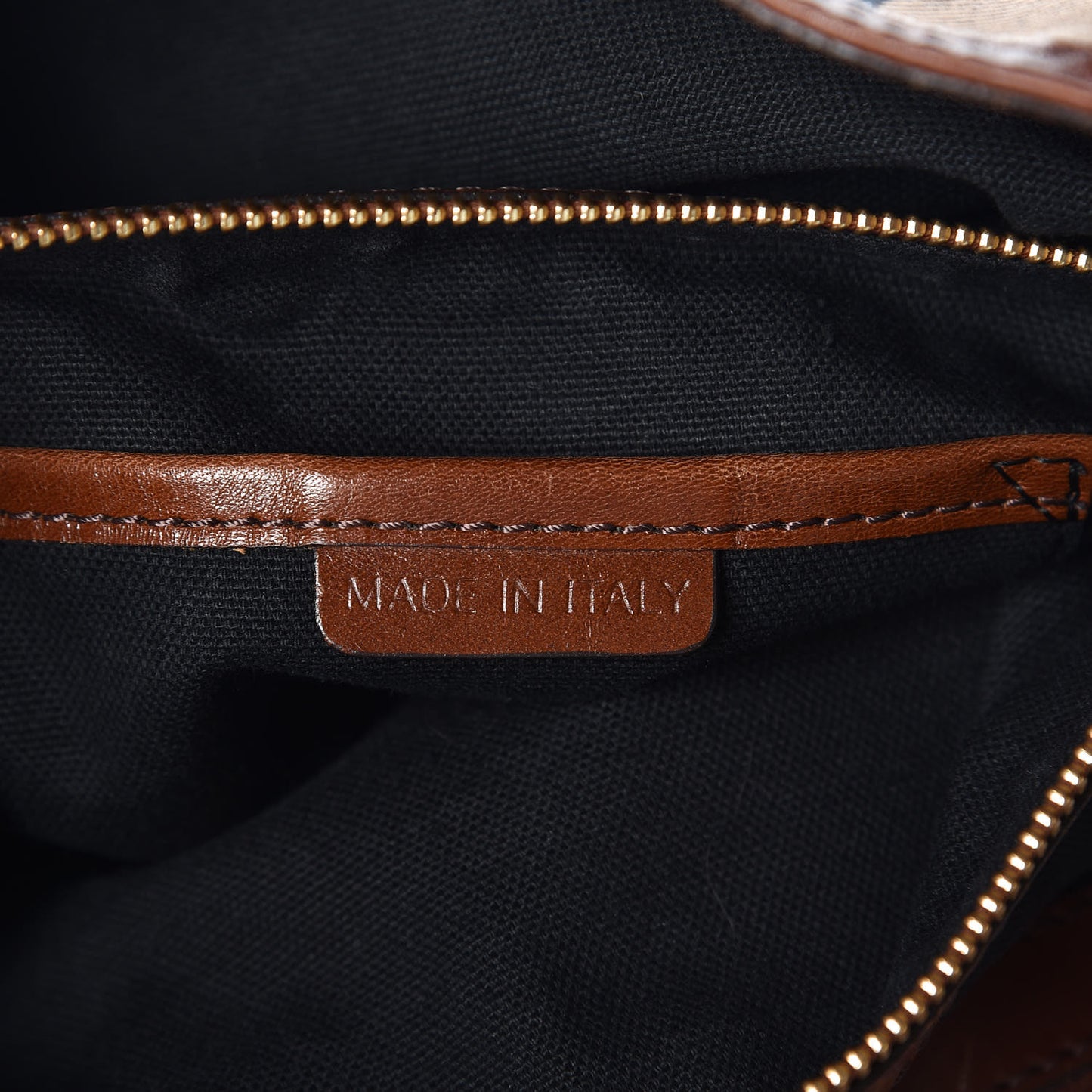 House Check Bridle Calfskin Medium Gosford Hobo Dark Tan