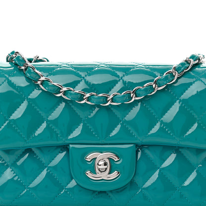 Chanel Patent Quilted Mini Rectangular Flap Turquoise 7 of 11